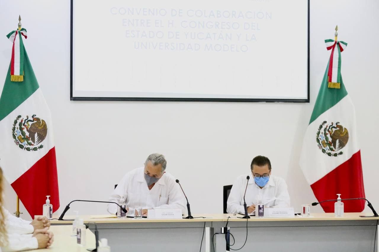 Congreso Del Estado Y Universidad Modelo Firman Convenio De