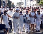 Notoria escasa afluencia a la marcha convocada por grupos que se niegan a dialogar