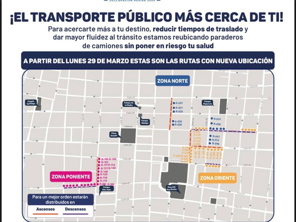 Reubican paraderos del Centro para mejorar el servicio de transporte