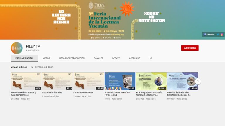 La Feria Internacional de la Lectura Yucatán estrena canal de YouTube