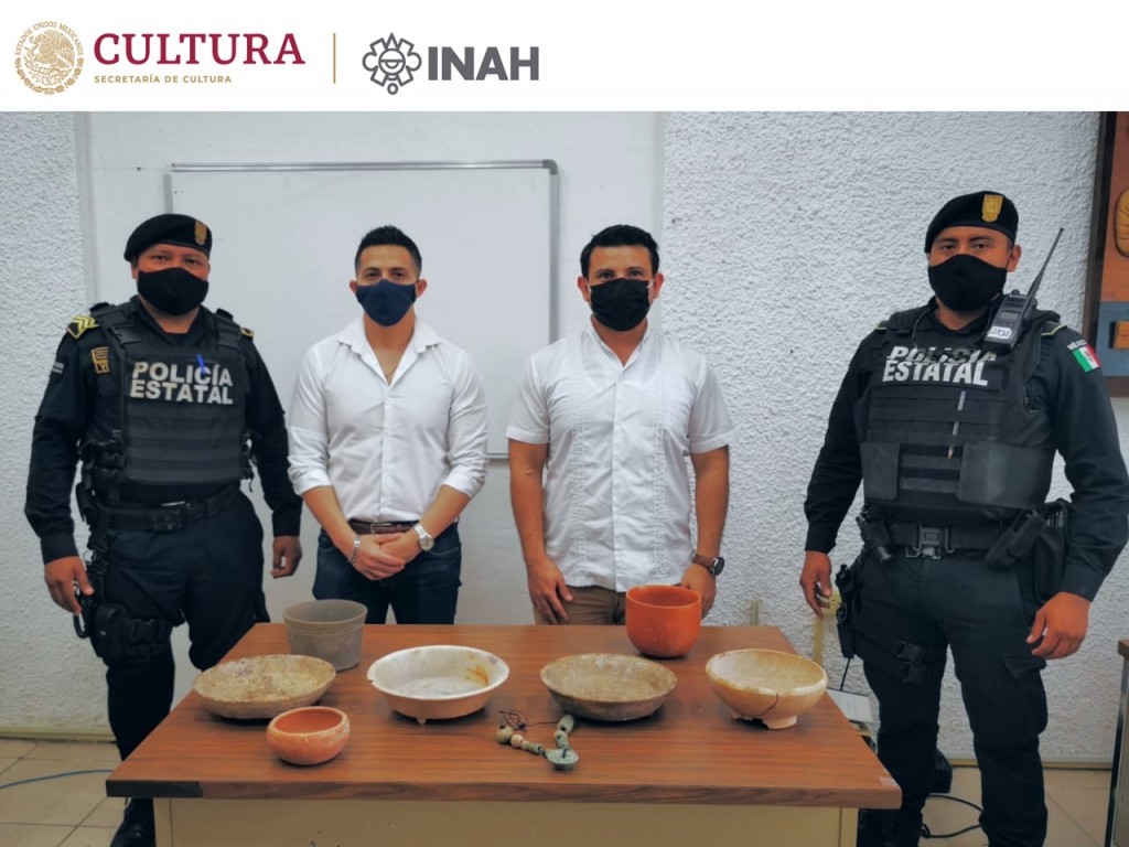 Recupera el INAH Yucatán ocho piezas arqueológicas que iban a ser comercializadas en internet