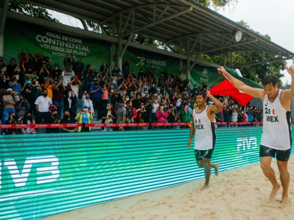 Gana México medalla de oro y plaza olímpica varonil en Copa Continental de Voleibol de Playa