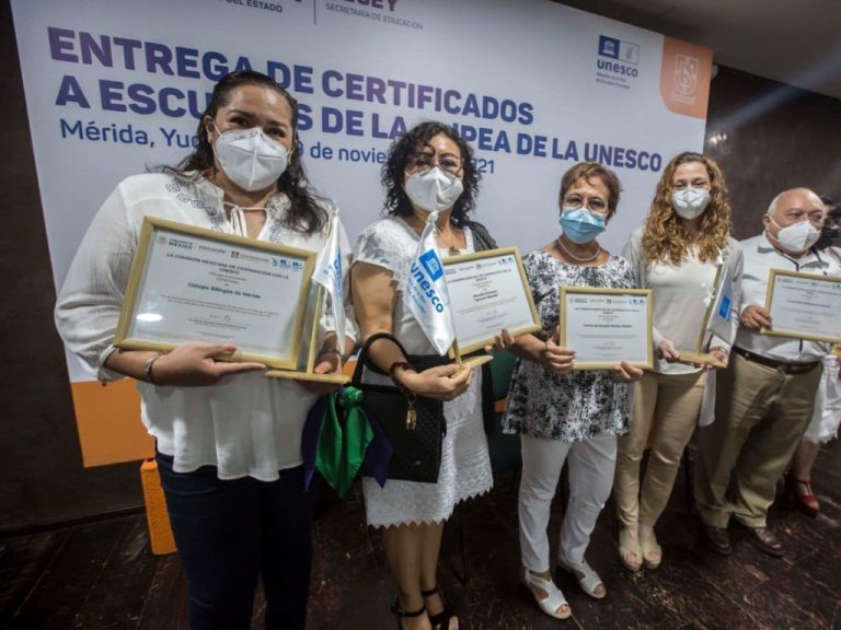 La Unesco reconoce labor educativa de cuatro escuelas de Yucatán