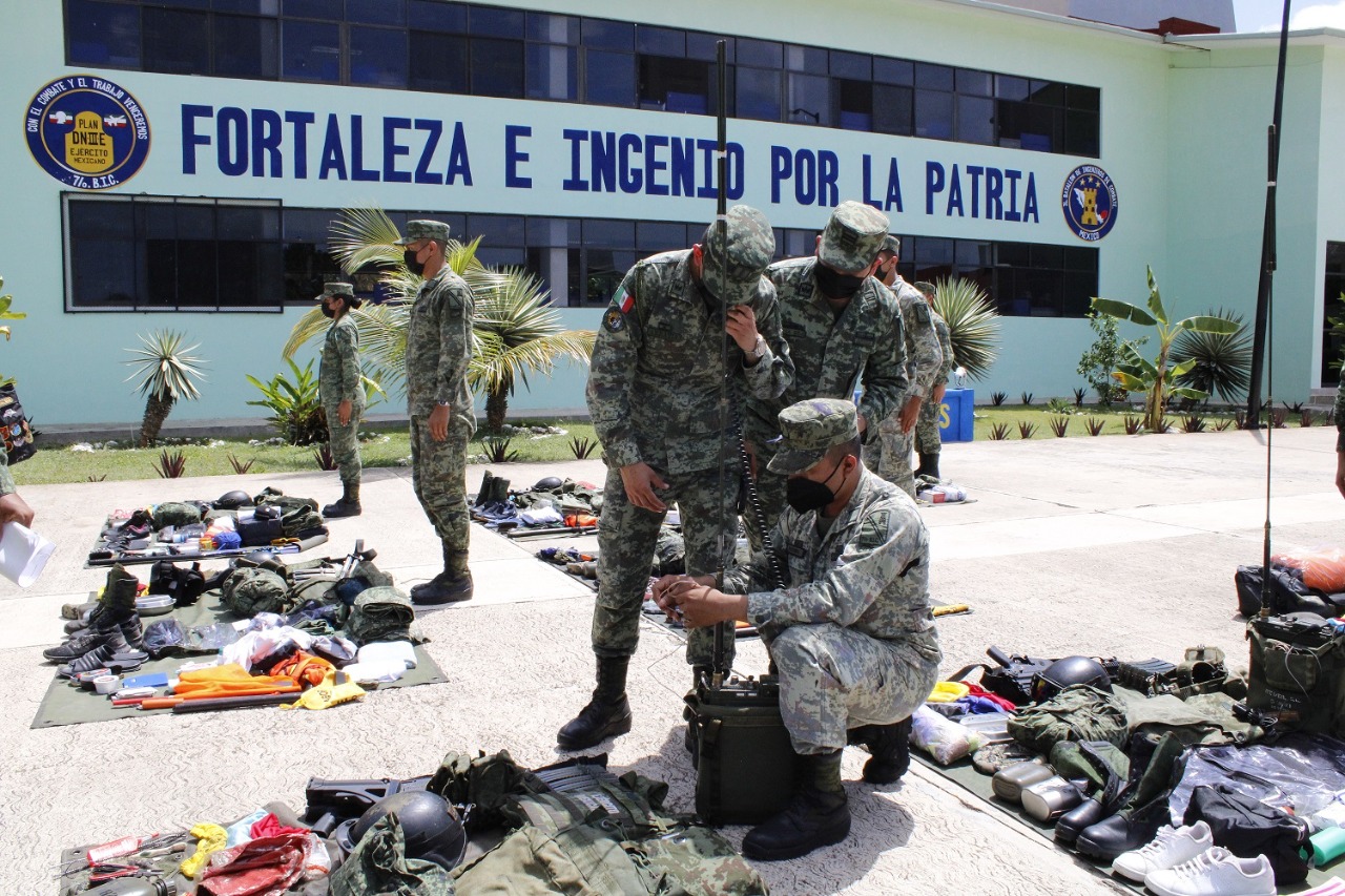 Personal del 7/o. Batallón de Ingenieros de Combate realizará actividades de adiestramiento en Campeche