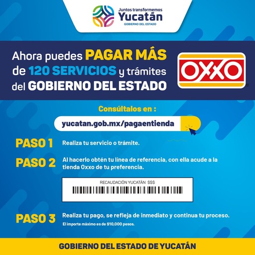 Ya se puede pagar más de 120 trámites y servicios del Gobierno del Estado en las tiendas Oxxo