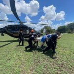 Joven con graves problemas de embarazo es trasladada en el helicóptero de la SSP desde Tizimín a Mérida