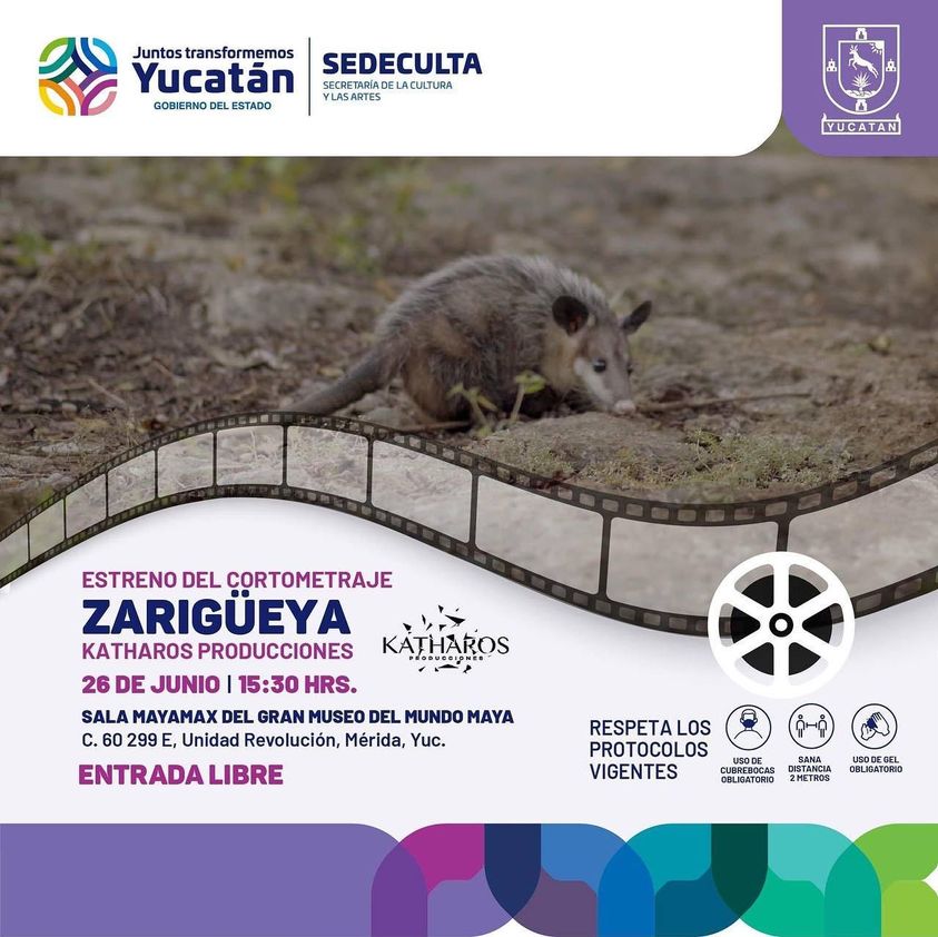 El Gobierno estatal invita al estreno del cortometraje “Zarigüeya”