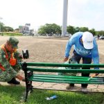 El ayuntamiento de Mérida y la Sedena trabajan juntos en la limpieza y mantenimiento de la ciudad