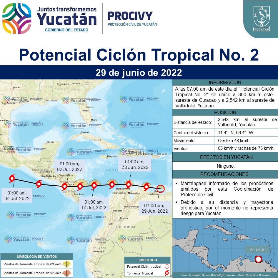 El potencial ciclón tropical en el Caribe no representa riesgos para Yucatán