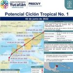 Nacería un huracán en Yucatán