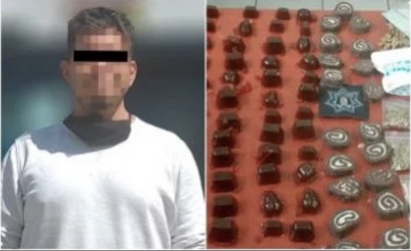 Con cigarros, pastelitos y gelatinas de marihuana, detienen a hombre de 23 años en SLP 