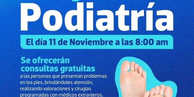 Este sábado 11 de noviembre habrá jornada de Podiatría en Progreso