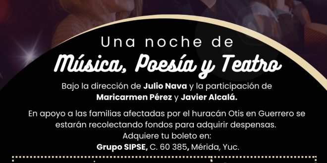 Anuncian obra de teatro a beneficio de las familias de Guerrero