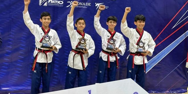 Taekwondoines yucatecos suben al podio en Grand Slam G10