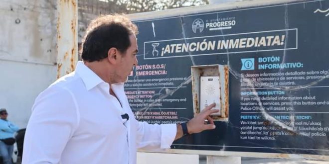 Julián Zacarías supervisa trabajos de mantenimiento general a botones Interactivos de Emergencia en distintas zonas del municipio