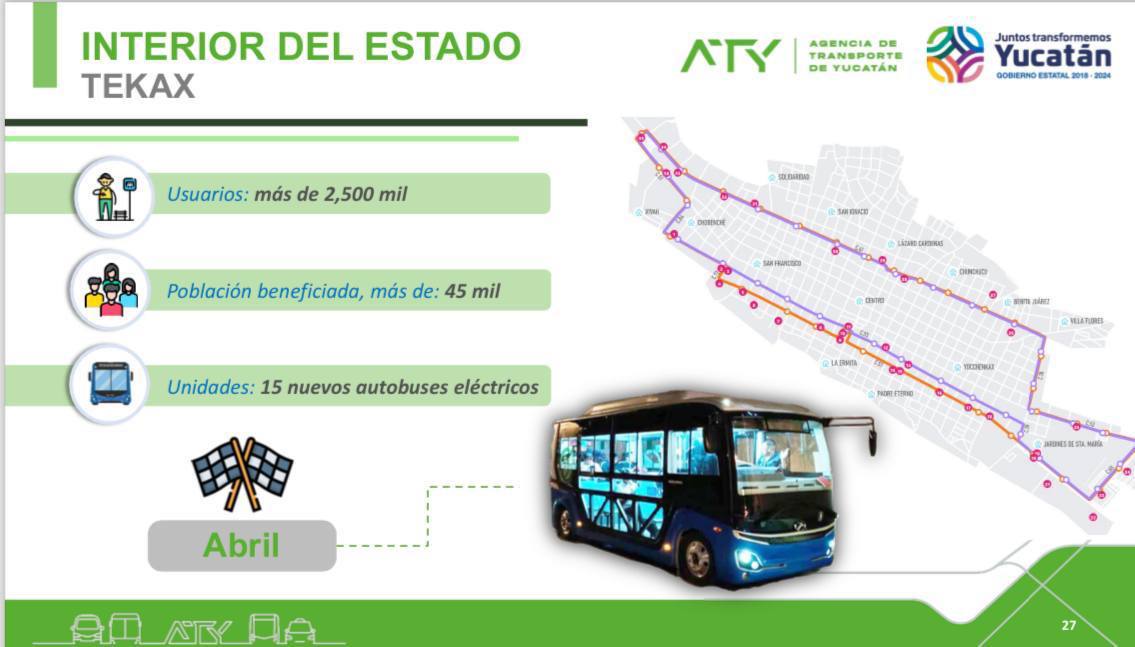 La transformación del transporte público llegará a Tekax, Tizimín y Valladolid