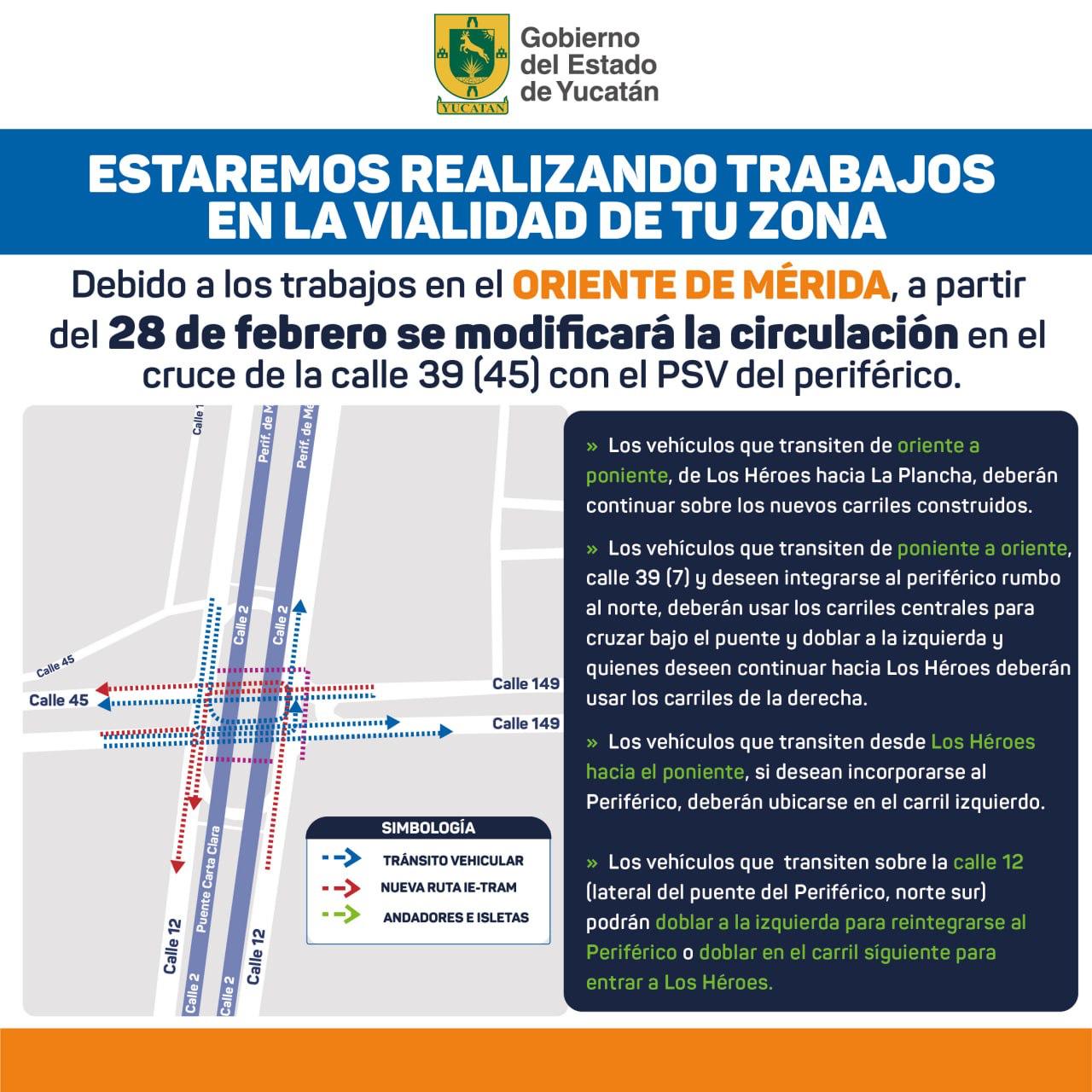 El Gobierno del Estado continúa los trabajos para mejorar la movilidad de las familias yucatecas