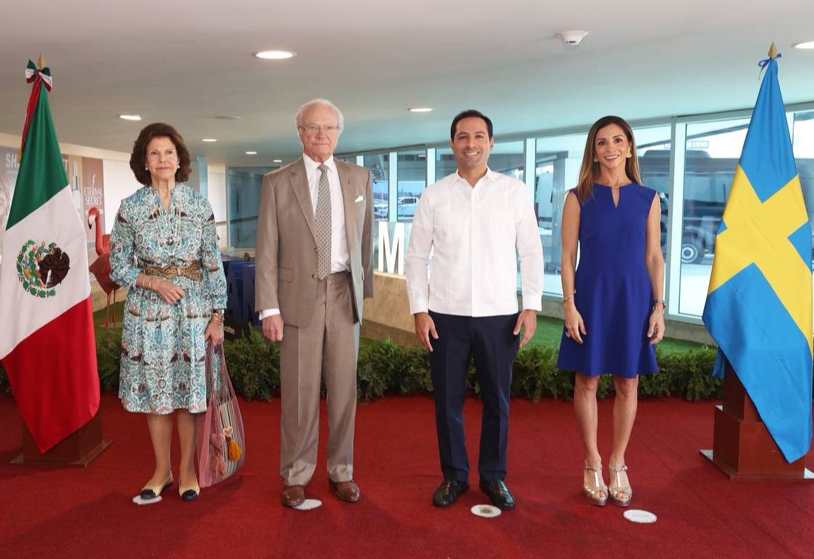 Vila Dosal recibió a los reyes de Suecia en su segunda visita a Yucatán