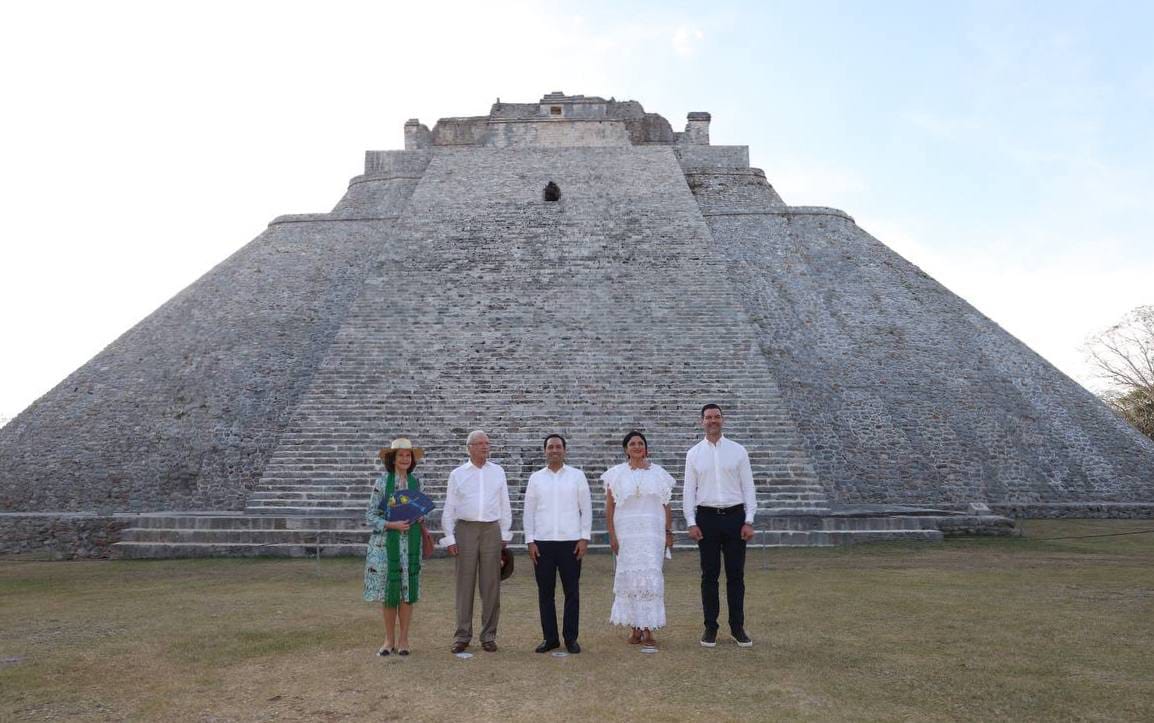 Vila y los reyes de Suecia se reunieron en Uxmal con representantes de pueblos indígenas