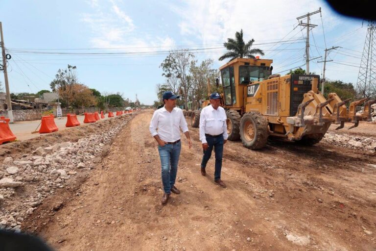 Supervisan los trabajos del corredor Mérida-Centro-Umán donde transitará el Ie-Tram