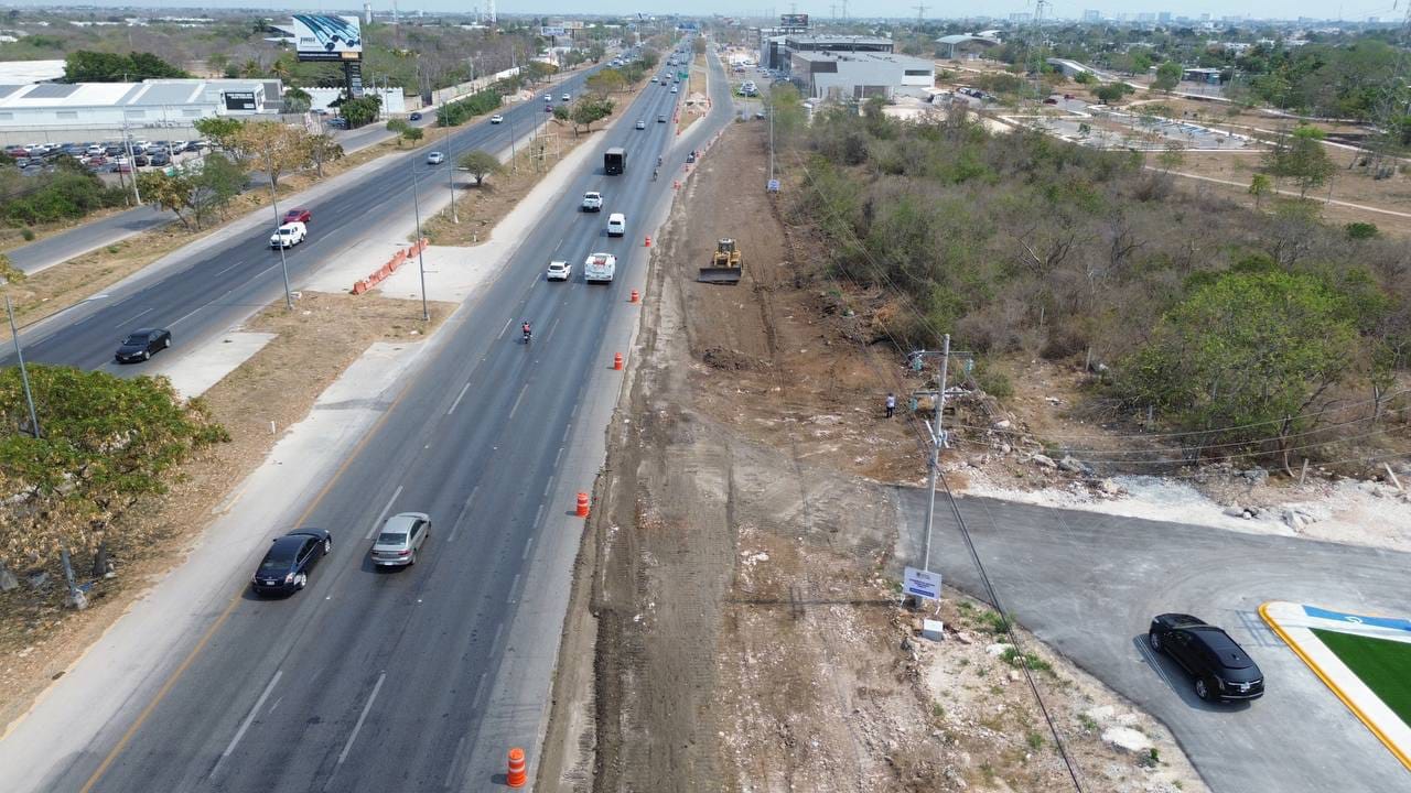 El Gobierno del Estado concluirá con la construcción de las calles laterales en el carril exterior del Periférico de Mérida