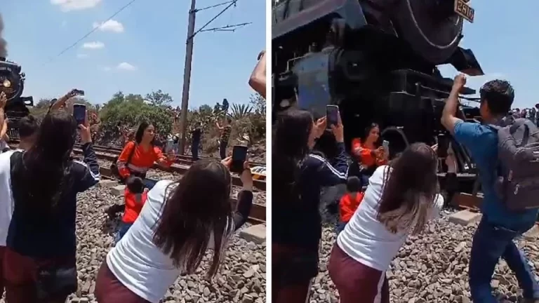 Video: Selfie termina en tragedia: Muere mujer golpeada por locomotora ‘Emperatriz’ en Hidalgo