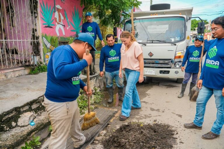 Puntos críticos de Mérida reciben atención prioritaria en temporada de lluvias: Cecilia Patrón