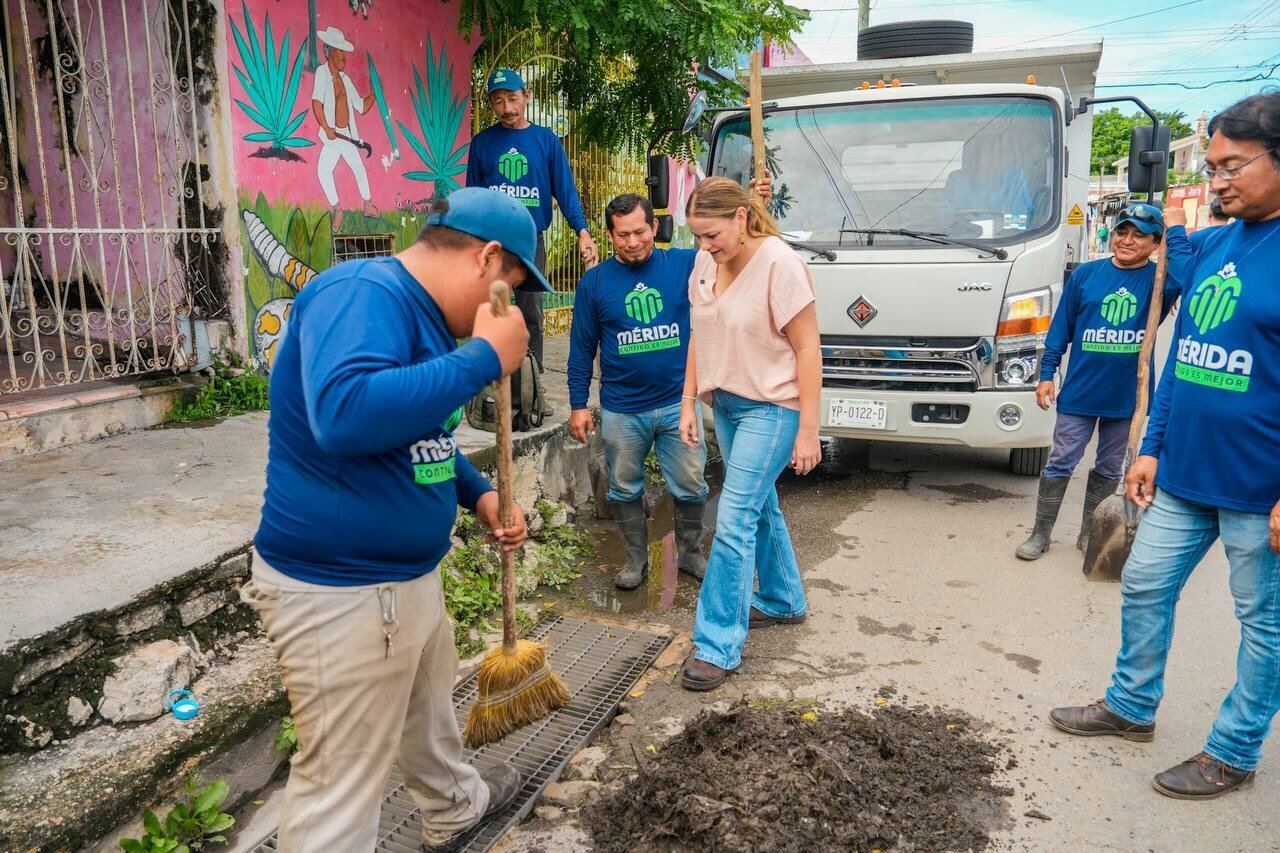 Puntos críticos de Mérida reciben atención prioritaria en temporada de lluvias: Cecilia Patrón