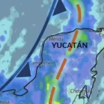 Frente frío atemporal se aproxima a la península de Yucatán