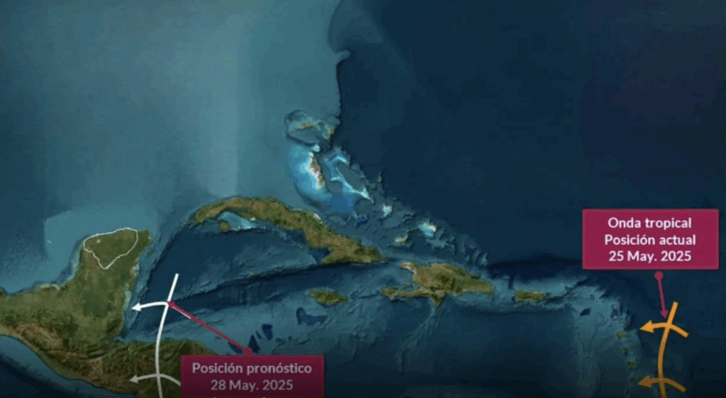 Monitorean primera onda tropical de 2025; se aproxima a la península de Yucatán Monitorean primera onda tropical de 2025; se aproxima a la península de Yucatán