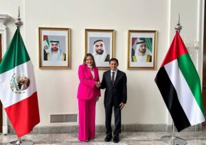 Cecilia Patrón se reúne con embajador de los Emiratos Árabes Unidos,