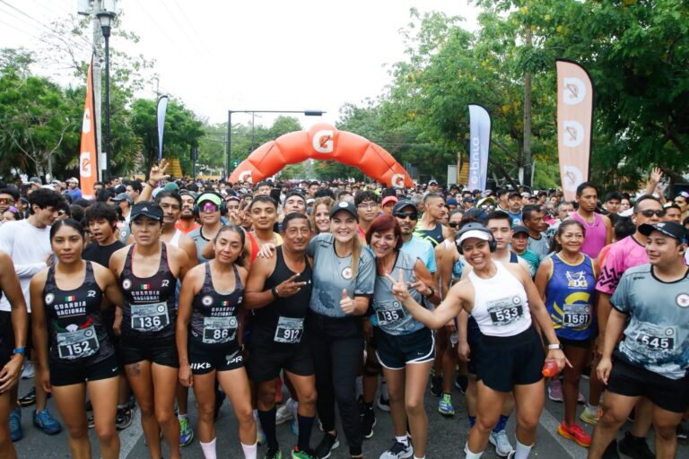 Destacan elementos de la Policía de Mérida en la Carrera “Aliados por la Seguridad”.