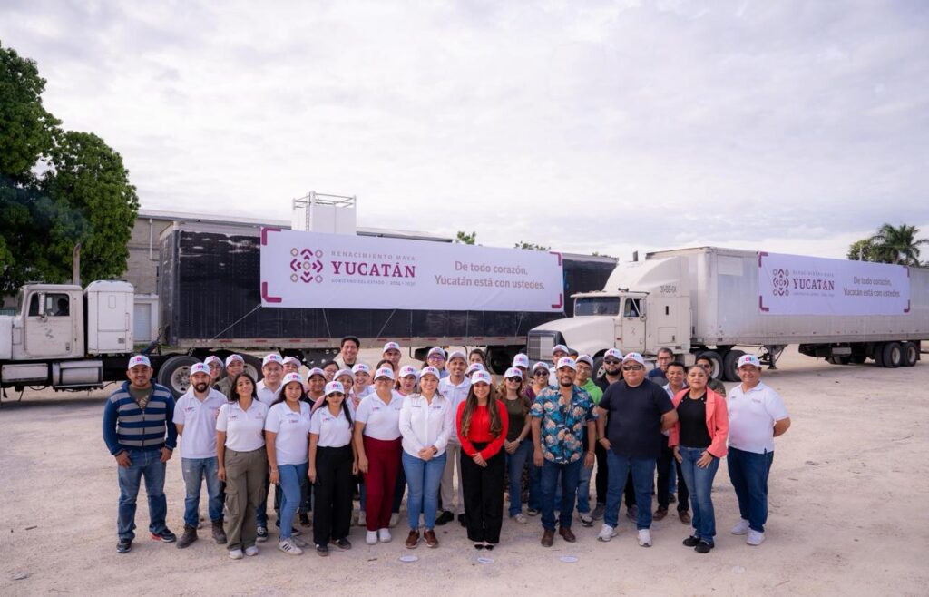 DIF Yucatán envía más de 20 toneladas de ayuda humanitaria a comunidades afectadas en el país