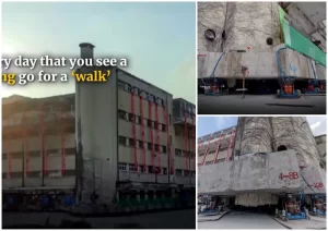 ¿Cómo un edificio de 7 mil toneladas caminó 60 metros en China?